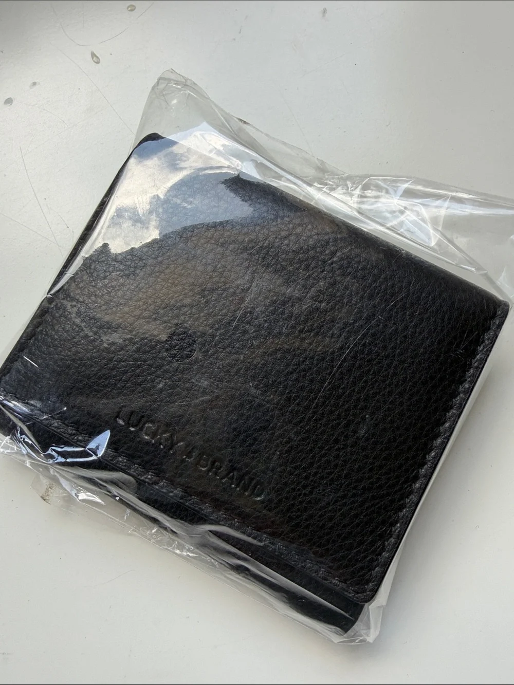 Lucky Brand Black Leather Bifold Wallet